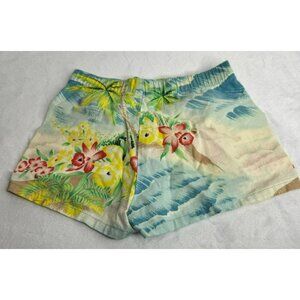 Henri Bendel 18 Mo. Infant Tropical Floral Hawaiian Shorts 100% Cotton Made In U